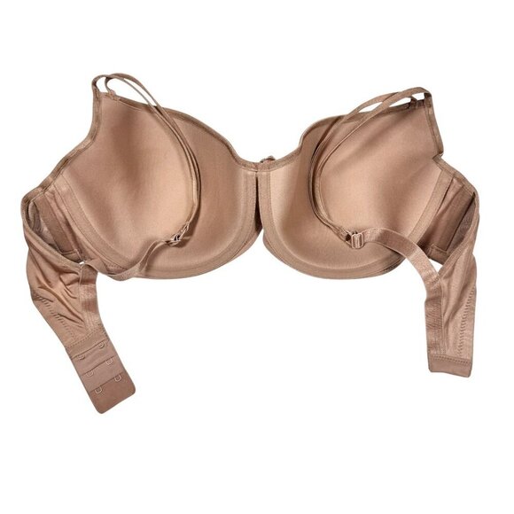 Le Mystere Trisha Bra Sz.34F Nude Satin Underwire Molded Cup Sexy Lingerie Solid - Picture 9 of 10